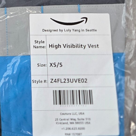 Amazon Luly Yang Safety Driver Vest XS Reflective Uniform Blue Vest - Picture 3 of 3